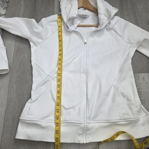 Athleta Triumph Women's White Zip-Up Hoodie White - Picture 9 of 11